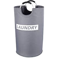 Lifewit Cesto de Ropa Grande Cesto de Ropa Plegable Cesto de Lavado Plegable de Tela Oxford Duradera- Gris